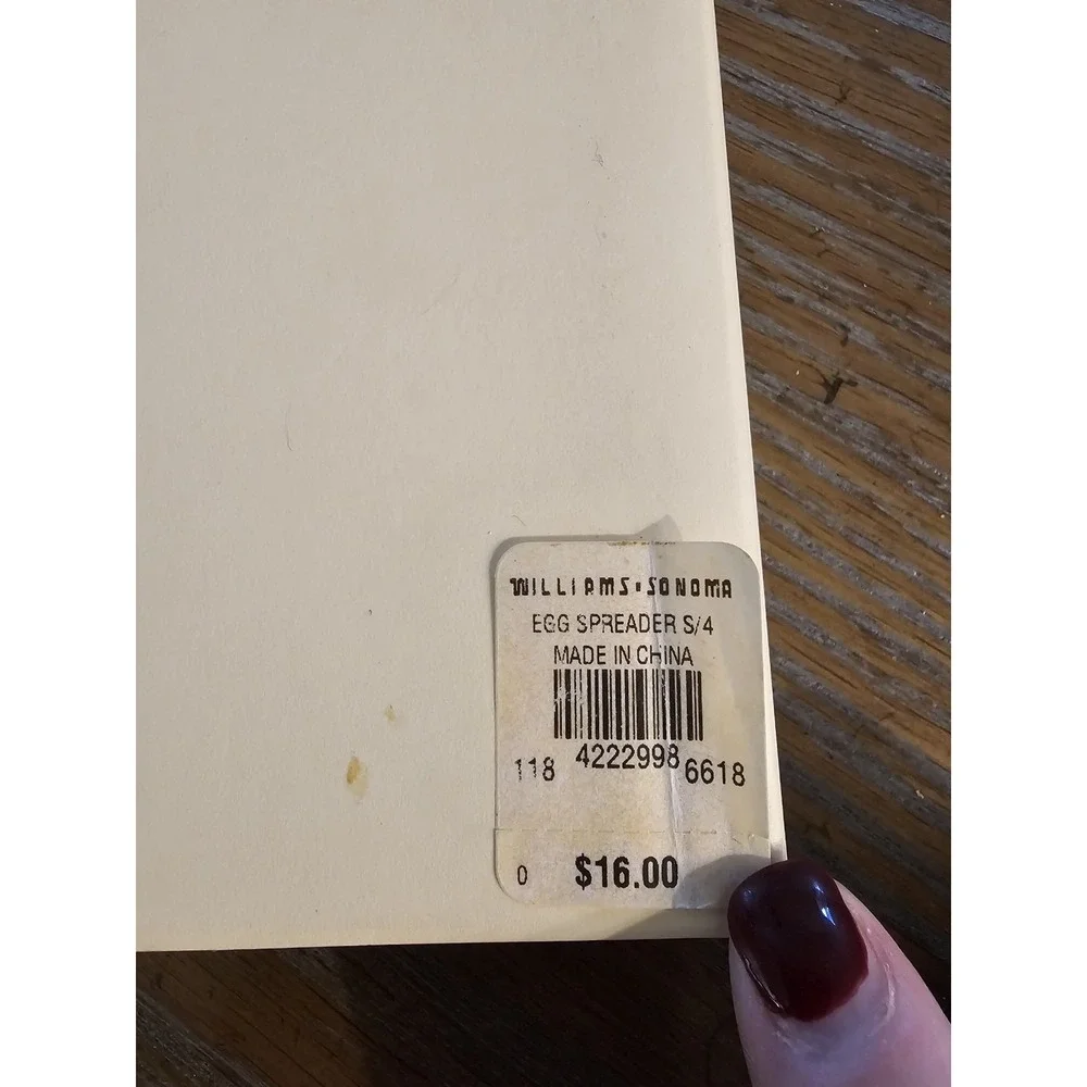 Williams Sonoma Set‎ Of 4 Easter Egg Spreaders Charcuterie